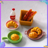 ? JCTTTY ? 6pcs simulation Croissant bread dollhouse อาหารขนาดเล็กขนมครัวของเล่น