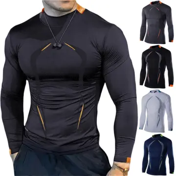 Running T Shirt Men Compression Fitness Tight Long Sleeve Sport Tshirt  Training Jogging Shirts Gym Clothing Quick Dry Sportswear - AliExpress