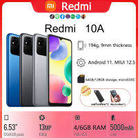 Redmi 10A, น้ำหนัก 194 ก., หนา 9 มม., สมาร์ทโฟนเกม e-sports ขนาด 6.53 นิ้ว, ความจุแบตเตอรี่ขนาดใหญ่ 5000mAh, 6GB+128GB