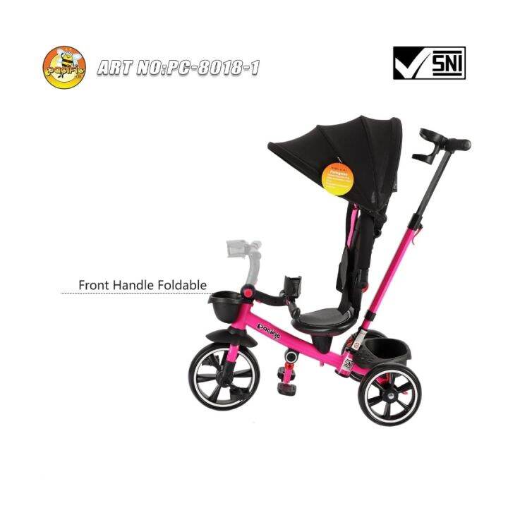 Sepeda Roda Tiga Baby Tricycle Pacific 8018-1 Ada Kanopi, Musik, Bisa ...