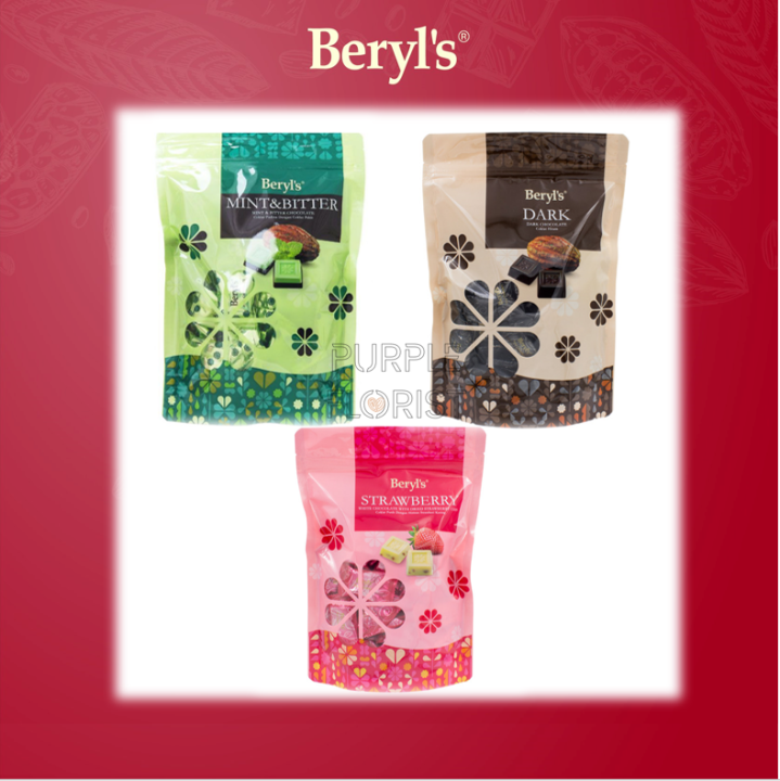 [HALAL] BERYLS 280G MINT&BITTER CHOCOLATES / STRAWBERRY CHOCOLATES