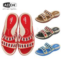 ?ADDA 62M21 รองเท้าแตะลำลอง รองเท้าผู้หญิง ทรง ใส่สบาย พื้นนุ่ม ไม่ลื่น ไซส์ 4-7 สีดำ ครีม ฟ้า น้ำตาล แดง moontree