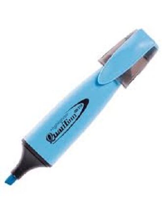 ปากกาเน้นข้อความพร้อมกระเป๋าาใส่ปากกา-ปากกาไฮไลท์-highlighter-ควอนตั้ม-quantum-qh-710-สีนีออนคละ5สีฟรีปากกา