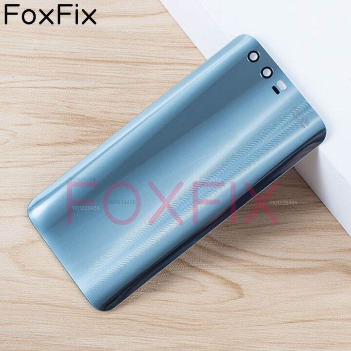 foxfix-สำหรับ-honor-9ฝาหลังกระจกประตูแบตเตอรี่อะไหล่แผงหลังตัวเรือนด้านหลัง-stf-l09สติกเกอร์กาว