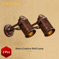 Wall Lamp vintage Industrial wall light Adjustable Rust Light Retro Loft Country Wall Sconce Bar Cafe Home decoration 2 Pieces