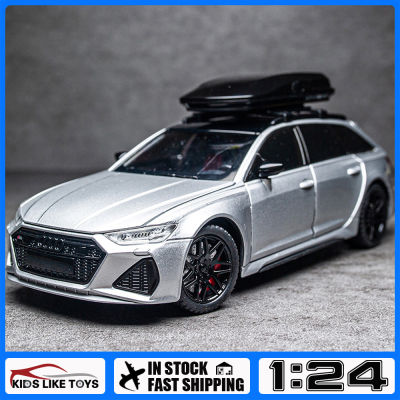 KLT 1:24 Audi RS6รถ SUV รถบรรทุกโมเดลรถยนต์ของเล่นอัลลอยโลหะ Diecast สำหรับยานพาหนะ Kids Toys งานอดิเรกของสะสม