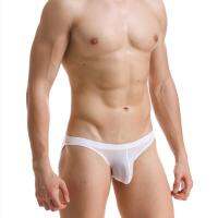 KUNLIANน้ำแข็งชายชั้นในผ้าไหมกางเกงโปร่งใสบางพิเศษThong Low Rise Underpant