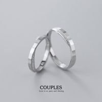 s925 Couples ring 38 แหวนคู่รักเงินแท้ ดีไซน์เรียบง่าย กะทัดรัด ใส่สบาย เป็นมิตรกับผิว ปรับขนาดได้