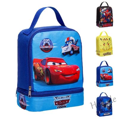 【hot sale】☎ C16 Childrens Book portable lunch box bag double layer with zipper anime pattern Kids Boys