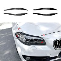 For BMW 5 Series F10 F11 Later Stage 2015-2017 Car Headlights Eyebrows Stickers Exterior Decoration Modification ABS 2Pcs