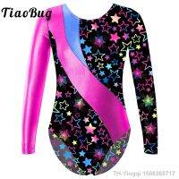 【hot】❡✲▨  Kids Printed Ballet Leotard Bronzing Sleeve Gymnastics Workout Bodysuit Athletic Outfit Wear