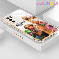 Jjlingji เคสสำหรับ OPPO A16 A16s A54s ลายการ์ตูนสโนว์ไวท์ใหม่เคสพื้นผิวขอบสี่เหลี่ยมเคสนิ่มซิลิกาเจลกันกระแทกเคสมือถือรวมทุกเลนส์กล้องถ่ายรูปฝาครอบป้องกัน