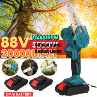 4Inches 24V Protable Chainsaw Cordless Electric Chain Saw W/ 1 or 2Pcs Batteries For Tree Branch Wood Cutting