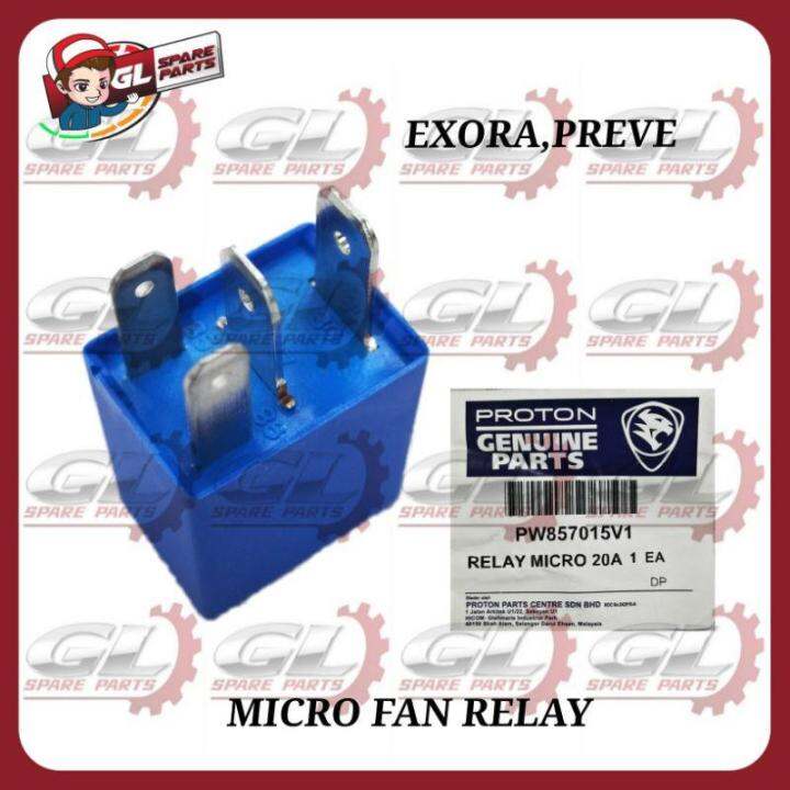 MICRO RELAY (ORIGINAL) PROTON EXORA PREVE (4PIN/20A/12V) FAN RELAY