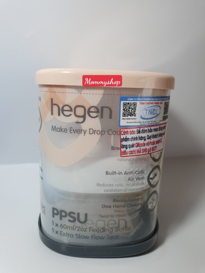 Bình sữa hegen 60ml -150ml - 240ml - 330ml hàng chính hãng hỗ trợ đổi size - ảnh sản phẩm 1