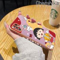 เคส Chenyyyka สำหรับ Infinix เคส X682C 10 X682B ลายการ์ตูนน่ารัก Chi-Bi Maruko ดีไซน์ใหม่เคลือบหรูหราเคสนิ่มใส่โทรศัพท์ซิลิโคนฝาหลังเต็มตัวเคสกันกระแทกป้องกันเลนส์กล้อง