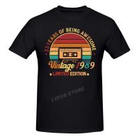 33 Years Of Being Awesome Vintage 1989 Limited Edition 33Th Birthday Gift T-Shirt Harajuku Streetwear Cotton Graphics Tshirt Tee