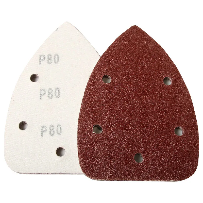 Detail Sander Sandpaper 30Pcs 5-Hole 40 Grit Aluminum Oxide Mouse Sanding  Pad Hook & Loop Mouse Detail Sander Pads for Wood Furniture, Extra Coarse  Triangle Sand Paper for 140mm Palm Sanding Machine 