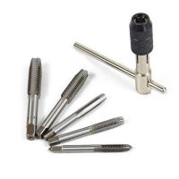 Glitter Star Shop 7pcs T-type Machine Hand Screw Tap Key Tap Die Set DIY Tool Straight Fluted Metric Thread Plug Tap Drilling