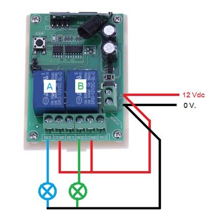 รีโมทไร้สาย-dc-12v-relay-2-ch-433-mhz-รีโมททีวี-รีโมทแอร์-รีโมท-รีโมด