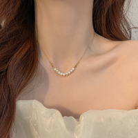 น้ำจืดสร้อยคอมุกอินเทรนด์หรูหรา Niche ออกแบบ High-End Collarbone Chain 2022ใหม่แฟชั่นสร้อยคอผู้หญิง