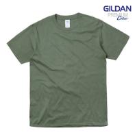 เสื้อยืดสีเขียวทหาร Gildan Premium