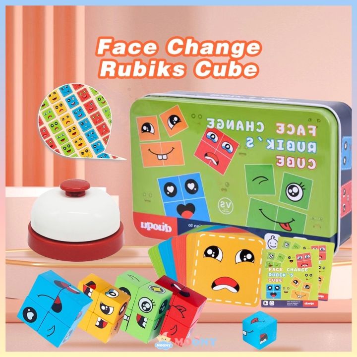 Mainan Face Changing Rubik'S Cube Family Game / Mainan Susun Ekspresi ...