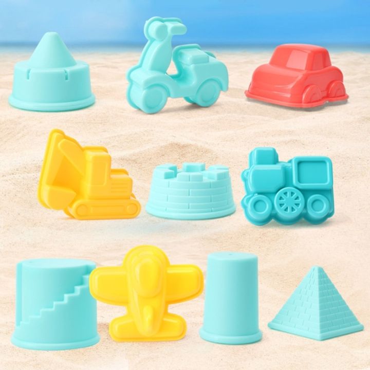 ถังทรายหลากสีสำหรับเด็กอายุ2-6ขวบเกมทรายของเล่นชายหาดสำหรับคราดพลั่ว