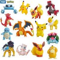 [AhQ ornaments] ใหม่รูปแบบที่แตกต่างกัน Pokemon 3 14ซม. อะนิเมะตัวเลข Pikachu Blastoise Gurado Charmander Venusaur Collection Pet Action ของเล่น