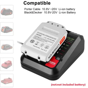 Replacement Battery Charger Charging Station Adapter For Black Decker For  Porter-cable For Stanley 10.8v-18v Li-ion Battery Lb20 Lbxr20 Pcc692l