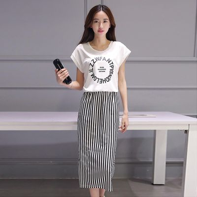 Clothing 2 in 1 Words Letter Print Ladies Dresses