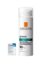 LA ROCHE-POSAY Anthelios Oil Correct SPF50+ 50ml. ลา โรช-โพเซย์ แอนเทลิโอส ออยล์ คอร์เร็ค เอสพีเอฟ50+(ฟรี Cerave Moisturising 1ซอง)