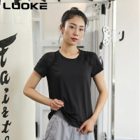 Luoke 2021โยคะหลวม Slimming เสื้อยืดกีฬาผู้หญิงแห้งเร็วชุดเสื้อผ้าเล่นโยคะ Top