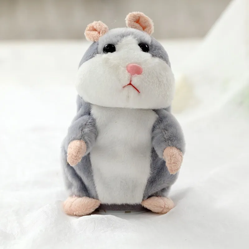 Plush toys】 15cm Hamster Speak Talk Sound Record Repeat Stuffed Plush Animal  Kawaii For Children Gifts 