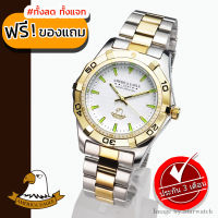 AMERICA EAGLE นาฬิกาข้อมือสุภาพบุรุษ สายสแตนเลส รุ่น AE007G - SilverGold / White