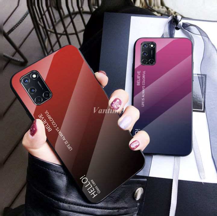 ส่งจากกรุงเทพ-เก็บเงินปลายทาง-case-oppo-a92-เคสกระจกสองสี-เคสเงาไล่สี-ขอบนิ่ม-tpu-case-เคสออฟโป้-oppo-a92-สีกระจกเทมเปอร์ปลอกแก้วฝาหลังกันชน-ของแท้-100-สินค้าพร้อมจัดส่ง