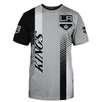 เสื้อยืดแขนสั้น NHL แบบใหม่เสื้อฮ็อกกี้น้ำแข็งสไตล์ยุโรปและอเมริกาเสื้อฮอกกี้พิมพ์ดิจิตอลเสื้อยืดแขนสั้นลำลองผู้ชายฤดูร้อน