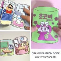 Crayon Shin-chan Handmade DIY Quiet Decompression Game Toy Up Dress House Handmade Scene Simulation Play E9A5