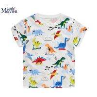 Boys Tops Cartoon Dinosaurs T-shirt Summer Kids Short Sleeves T-shirts Baby Casual Cotton Clothes Childrens Clothing Teens