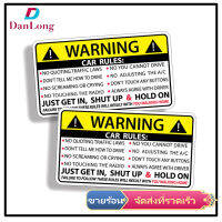 【DANLONG ?】2 Pcs P116 Car Safety Warning Rules Decals Self-adhesive Detachable Waterproof Sticker For Windshield Armrest Car Body