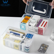 CNMF Transparent Medical Medicine Box Portable Medication Organizer