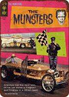 ป้ายดีบุก1966 Munsters Drag-U-La การ์ตูนวินเทจสัญลักษณ์โลหะผลิตขึ้นใหม่8X12นิ้ว