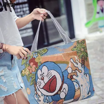 Cute Doraemon Tote Bag Fashion Beach Bag Korean Shoulder Bag