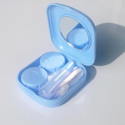 Easy Carry Pocket Box Square Travel Mirror Kit Holder Case Contact Lens