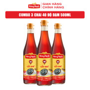 COMBO 3 chai Nước mắm truyền thống Phú Quốc Hồng Hạnh Cốt Nhỉ 40 độ đạm