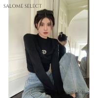 SALOME SELECT เสื้อครอป เสื้อยืด ชุดเซ็ทผู้หญิง เสื้อยืดคอกลม เสื้อยืด ผญสวย ๆ เวอร์ชั่นเกาหลี ผ้าคอตตอน ใส่สบาย เรียบง่าย 2023NEW A29J2GV 37Z230911