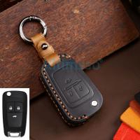 lujie 2/3/4/5 Button Leather Flip Key Cover for Chevrolet Cruze Aveo for Buick VAUXHALL OPEL Insignia Astra J Zafira C Remote Car Case