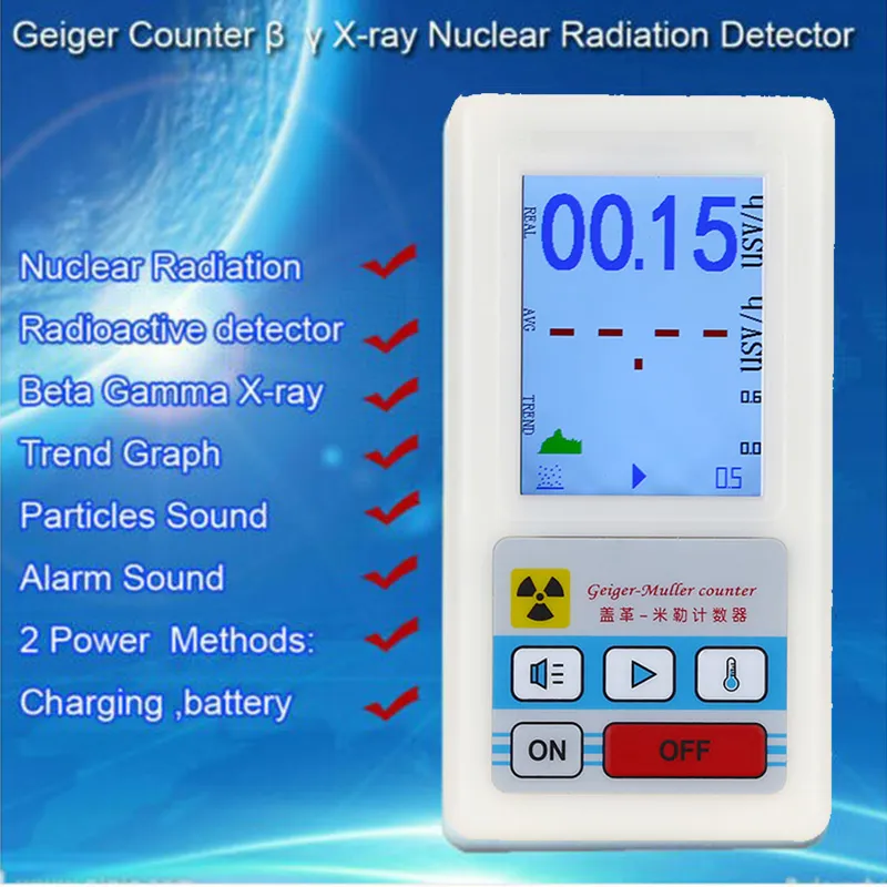 BR‐6 Geiger Counter Easy to Read Multifunctional Radioactive Detector for  Core Radiation Electromagnetic Radiation X-Ray Detector