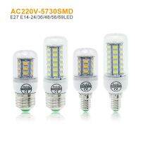 【♘COD Free Cas♘】 mian885 หลอดไฟ Led ข้าวโพด E14 E27เทียน Bombillas 220V Smd โคมไฟตกแต่งบ้าน5730สำหรับโคมระย้าสปอตไลท์12 24 36 48 56 69Leds