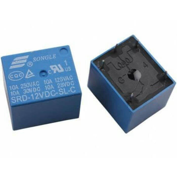 RELAY 12V - Relay 12V 10A Songle SRD-12VDC-SL-C 5pin DC 5 kaki | Lazada ...